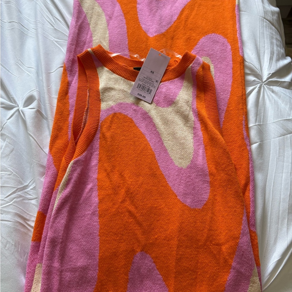 Vibrant Orange and Pink Women's Maxi Dress NWT